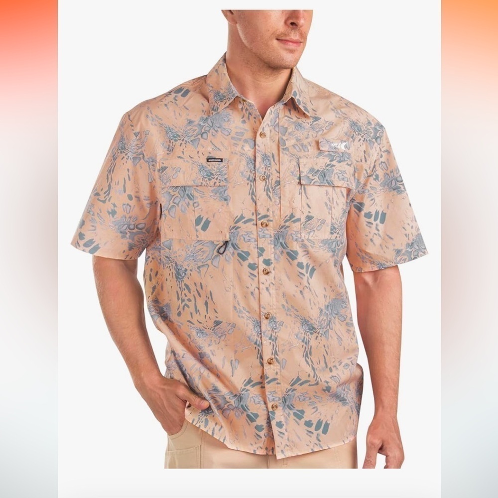 NWT Fishing Shirts, Quick-Dry Short sleeved Hiking Beach Shirts, Sun Protection